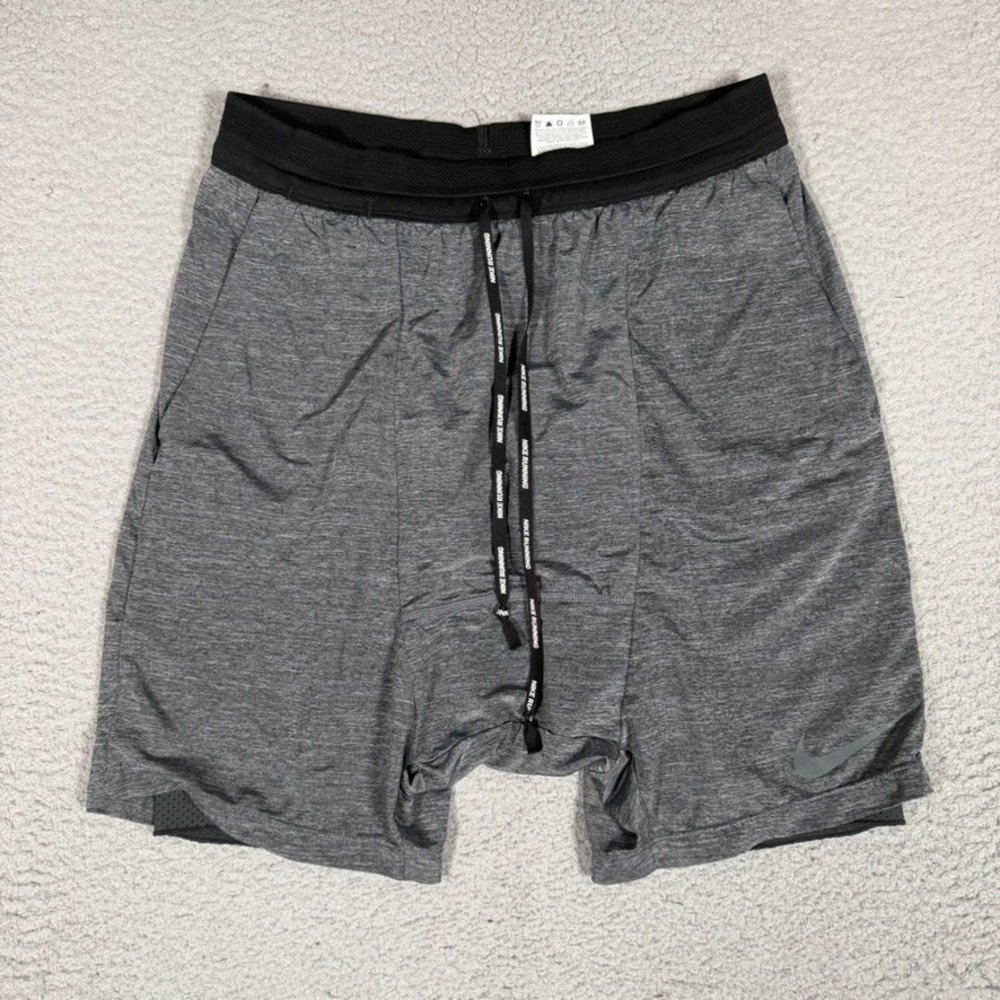 Nike Shorts Mens Small Running Division 2 in 1 Stride Athletic Elastic Waist